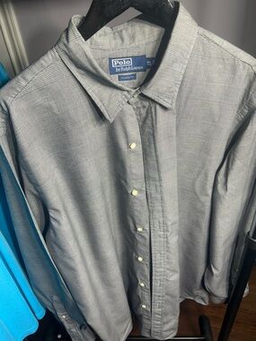 Polo by Ralph Lauren Gray Glen Plaid Long-Sleeve Button Shirt